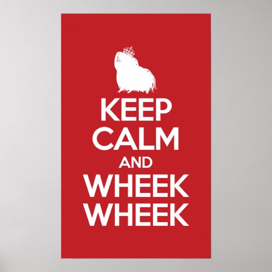 Hou kalm en Wheek Wheek Poster (Voorkant)
