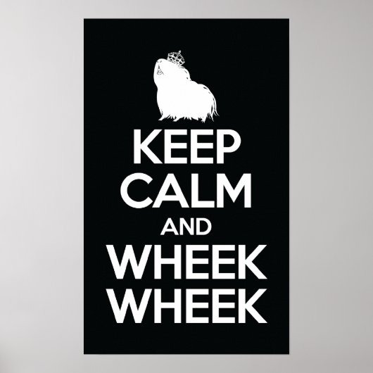 Hou kalm en Wheek Wheek Poster (Voorkant)