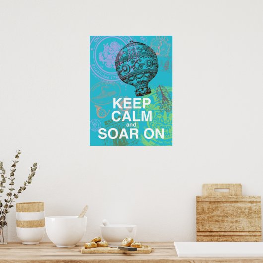 Hou kalm en zand op het leuke poster (Keuken)
