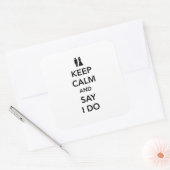 Hou kalm en zeg dat ik het doe vierkante sticker (Envelop)