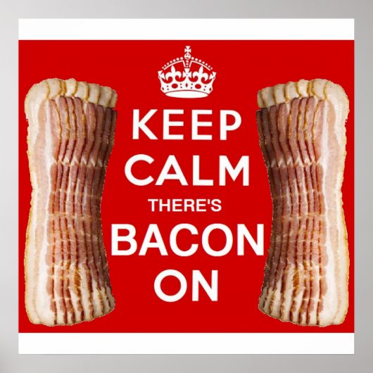 Hou kalm, er is Bacon op Poster. Poster (Voorkant)