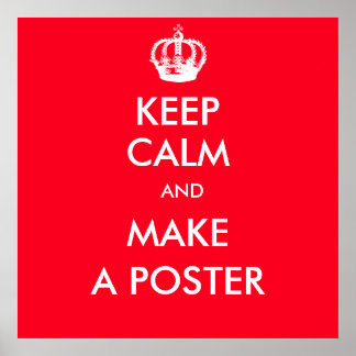 Hou kalm poster