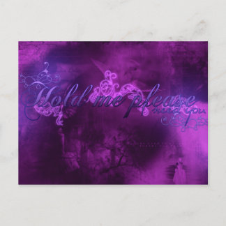 Hou me alsjeblieft vast. briefkaart