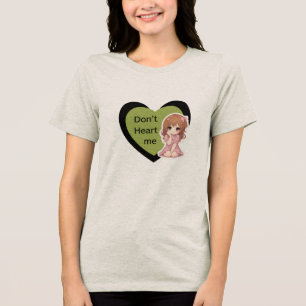 Hou Me Niet Lief Cute Anime Hart Grafisch Dames T- Tri-Blend Shirt