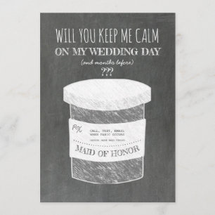 Hou me nou maar grappige bridesmaid of bruid van e kaart