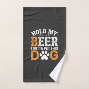 Hou Mijn Bier Hond Liefhebber Handdoek