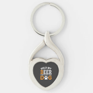 Hou Mijn Bier Hond Liefhebber Sleutelhanger