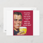 Hou mijn bier vast en kijk naar dit! briefkaart (Voorkant / Achterkant)