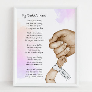 Hou Mijn Hand Papa Aandenken Gedicht Papa Cadeau Poster
