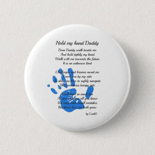 Hou Mijn Hand Papa Gedicht van Peuter FOTOCADO Ges Ronde Button 5,7 Cm