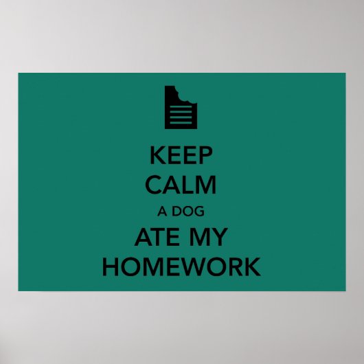 Hou mijn huiswerk kalm poster (Voorkant)