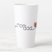 Hou Moeder Vader Tekst Cute Rode Hart Mok (Voorkant)