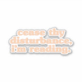 Hou op met die verstoring, ik lees sticker (Voorkant)