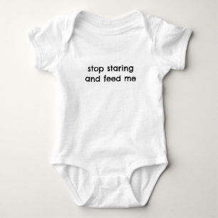 Hou op met staren en voer me Grappig baby body套装 Romper