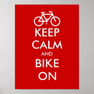 Hou rustig en fiets door poster