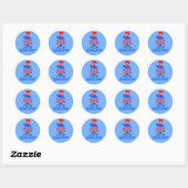 Hou rustig en stem-democraat ronde sticker (Vel)