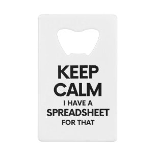 Hou rustig, ik heb daar een spreadsheet voor - Exc Kredietkaart Flessenopener