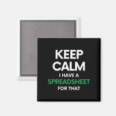 Hou rustig, ik heb daar een spreadsheet voor - Exc Magneet (Voorkant / Achterkant)