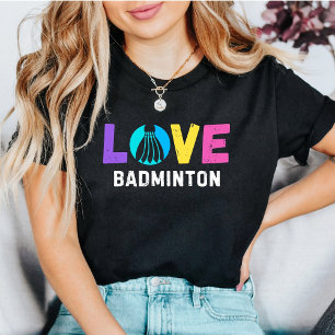 Hou van Badminton   Kleurig Grafisch Shuttlecock-o T-shirt