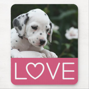 Hou van Dalmatiner Zwart & Witte Stippen Puppy Hon Muismat