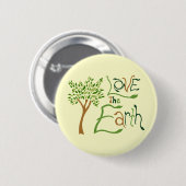 Hou van de Aarde Ronde Button 5,7 Cm (Voorkant /achterkant)