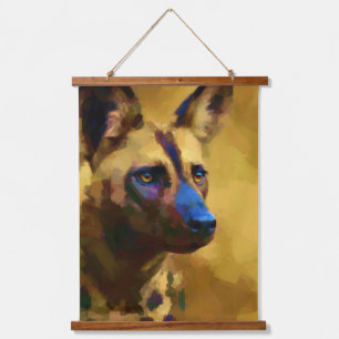 Hou van de Afrikaanse wilde hond Hangend Wandkleed