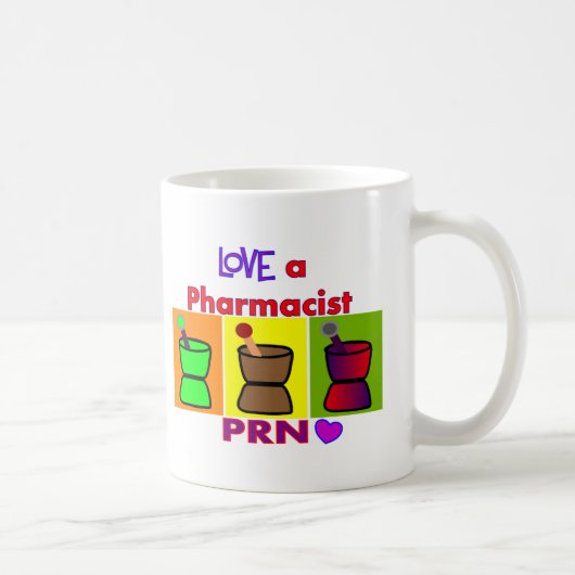 Hou van een apotheker, PRN T-shirts en cadeautjes Koffiemok (Rechts)
