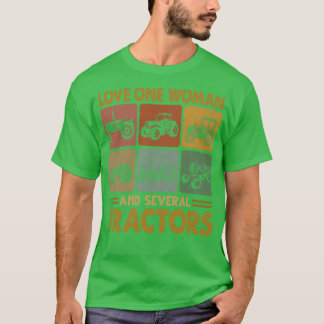 Hou van één vrouw en meerdere tractor t-shirt
