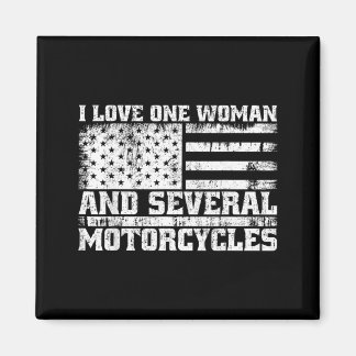 Hou van één vrouw en verschillende motorfietsen Gr Magneet