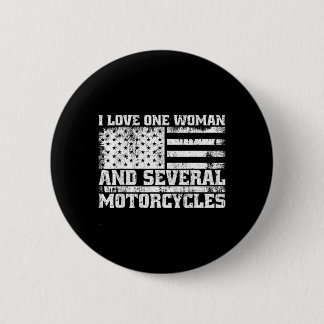 Hou van één vrouw en verschillende motorfietsen Gr Ronde Button 5,7 Cm