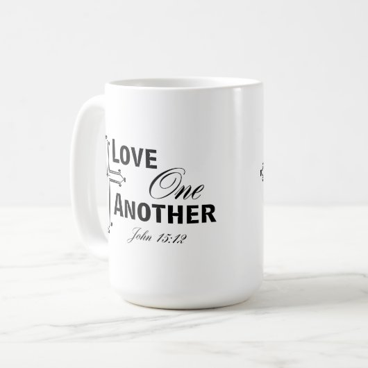 Hou van elkaar Cross Coffee Mok (Voorkant links)