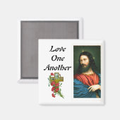 Hou van elkaar met Jesus Christ Afbeelding Magnet Magneet (Voorkant / Achterkant)