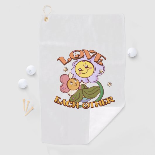 Hou van elkaar | Whimsical Floral Design Golfhanddoek (Insitu)