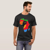 Hou van Eritrea met Eritrese vlag in Afrika Kaart  T-shirt (Voorkant volledig)