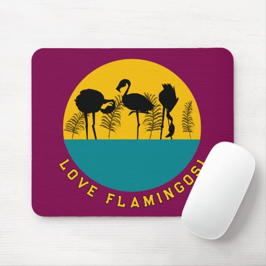 Hou van flamingo's! muismat (Met muis)