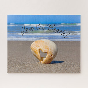Hou van het strand! Love Shell op het strand Legpuzzel