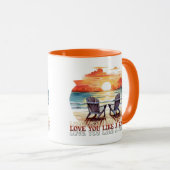 Hou van je als een zonsondergang kleur accent mok (Voorkant rechts)