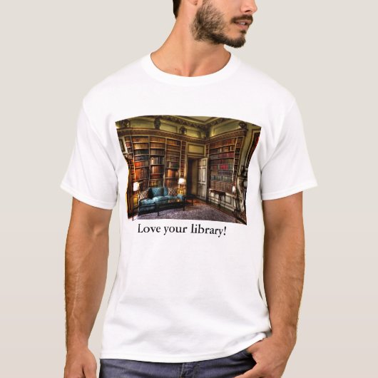 Hou van je bibliotheek! t-shirt (Voorkant)