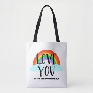 Hou van je bij de regenboog en terug draagtas