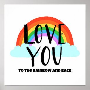 Hou van je bij de regenboog en terug poster