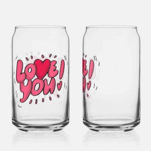 Hou van je blikvorm glas (Achterkant)