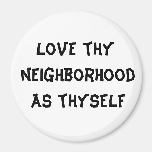 Hou van je buurt als jezelf magneet (Voorkant)