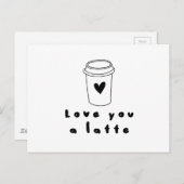 hou van je, een latte briefkaart (Voorkant / Achterkant)