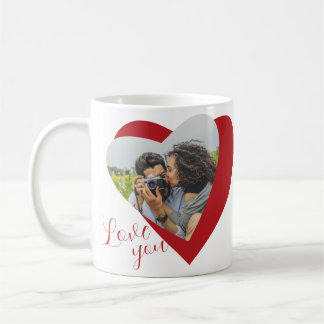 hou van je foto hart koffie mok