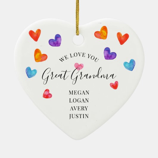 Hou van je grootmoeder | 2 zijkanten keramisch ornament (Achterkant)
