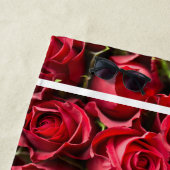Hou van je hart Foto Rood Roses Modern Script Cute Strandlaken (In situ)