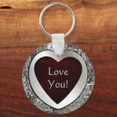 Hou van je! Hartslagketen Sleutelhanger (Voorkant)