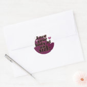 Hou van je lichaam op elke grootte! ronde sticker (Envelop)