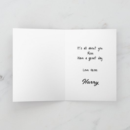 Hou van je mam Black, 4 fotocollage kaart (Binnen)