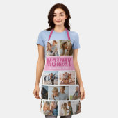 Hou van je mama Foto Collage Pink Schort (Gedragen)